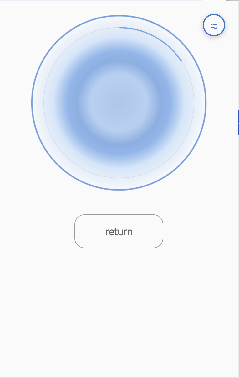 Moment main interface showing breathing circles
